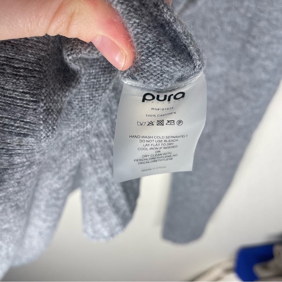 NWT Pura Cashmere | 100% Cashmere Crew Flannel Large - Picture 8 of 11